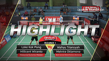 Loke K/Millicent W (Malaysia/Sutomo Medan) VS Wahyu T/ Melvira O (Bank Sumsel Babel/Mutiara Bandung) 