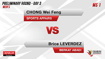 MS1 | CHONG WEI FENG (SPORTS AFFAIRS) VS BRICE LEVERDEZ (BERKAT ABADI)