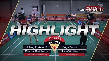 Gilang Pratama/Pracilia A(Pusdiklat Telkom Bandung) VS Yoga Prasetyo/Livia Vidyawen (CWIBC Tangsel)