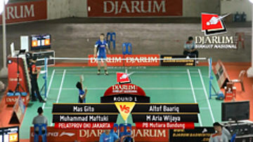 Mas Gito / M. Maftuki (PELATPROV DKI) VS Altof Baariq / M Aria Wijaya (PB Mutiara Bandung)