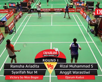 Ramsha A/Syarifah Nur M (VICTORY SO NICE BOGOR) VS Rizal Muhammad/Anggit Warastiwi (DJARUM KUDUS)