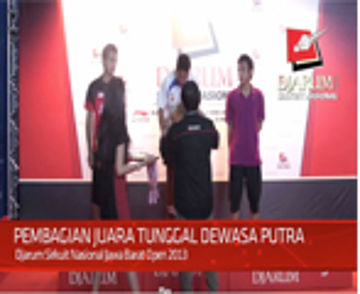 Pembagian Hadiah Djarum Sirkuit Nasional Jawa Barat Open 2013