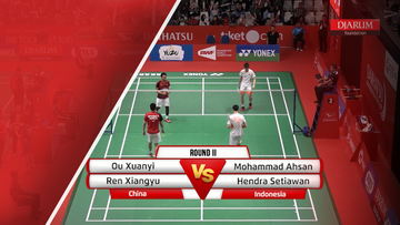 Ou Xuanyi/Ren Xiangyu (China) VS Mohammad Ahsan/Hendra Setiawan (Indonesia)