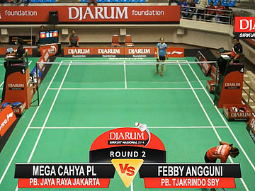 Mega Cahya P.L. (PB JAYA RAYA JAKARTA) VS Febby Angguni (PB TJAKRINDO SBY) 