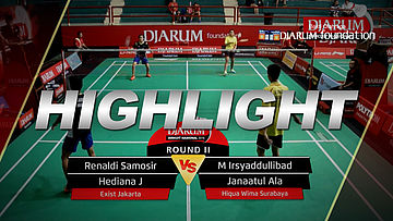 Renaldi Samosir/Hediana J (Exist Jakarta) VS M Irsyaddullibad/Janaatul ala (Hiqua Wima Surabaya)