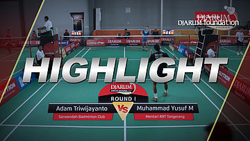  Adam Triwijayanto (Sarwendah Badminton Club) VS Muhammad Yusuf Maulana (Mentari RBT Tangerang)