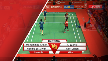 Mohammad Ahsan/Hendra Setiawan (Indonesia) VS Li Junhui/Liu Yuchen (China)