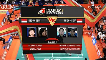 Meiliana Jauhari/Greysia Polii (Indonesia) VS Imawan Gebby R/ Nuraidah Tiara R (Indonesia) Round 2 Womens Double DJARUM Indonesia Open Super Series Premier 2012