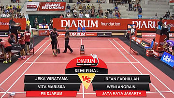 Jeka Wiratama/Vita Marissa (Djarum Kudus) VS Irfan Fadhillah/Weni Angraini (Jaya Raya Jakarta)