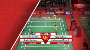 Markus Fernaldi Gideon-Kevin Sanjaya (Indonesia) VS Fajar Alfian-Muhammad Rian Ardianto (Indonesia