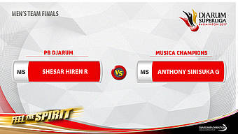 Men's Team - Finals MS3 - Anthony Sinisuka Ginting (MUSICA CHAMPIONS) vs Shesar Hiren Rhustavito (PB DJARUM)