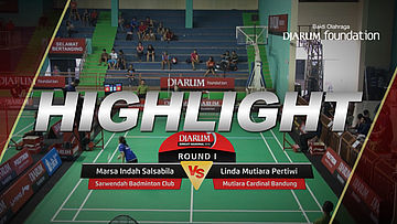 Marsa Indah Salsabila (Sarwendah Badminton Club) VS Linda Mutiara Pertiwi (Mutiara Cardinal Bandung)