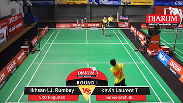 Ikhsan L.I. Rumbay (SKO Ragunan) VS Kevin Laurent Tanujaya (Sarwendah BC)