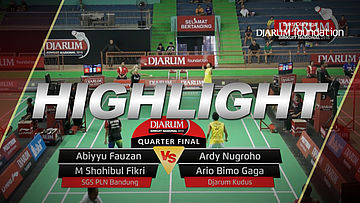 Abiyyu Fauzan/M Shohibul Fikri (SGS PLN Bandung) VS Ardy Nugroho/Ario Bimo G (Djarum Kudus) 