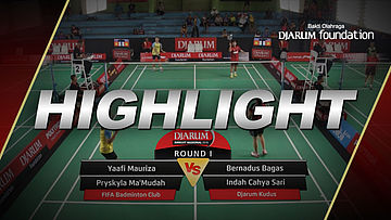Bernadus Bagas Kusuma Wardana/Indah Cahya Sari Jamil (Djarum Kudus) VS Yaafi Mauriza/Pryskyla Ma'Mudah (FIFA Badminton Club)
