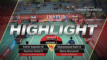 Satrio Saputra/Rayhan Vania (Mutiara Cardinal Bandung) VS M Raffi/Rona N (Terpadu Balikpapan)