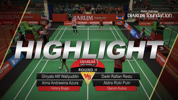Dwiki Rafian Restu/Aldira Rizki Putri (Djarum Kudus) VS Ghiyats Afif Waliyuddi/Alma Andrawina Azura (Victory Bogor)