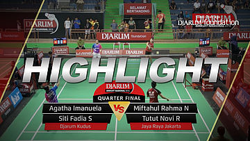  Agatha Imanuela/Siti Fadia S (Djarum Kudus) VS Miftahul Rahma/Tutut Novi (Jaya Raya Jakarta)