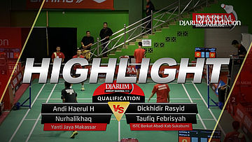Andi Haerul/Nurhalikhaq (Yanti Jaya Makassar) VS Dickhidir R/Taufiq F (ISTC Berkat Abadi)