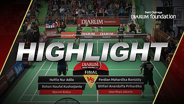 Ferdian Mahardika Ranialdy/Ghifari Anandaffa Prihardika (Jaya Raya Jakarta) VS Haffiz Nur Adila/Rehan Naufal Kusharjanto (Djarum Kudus)