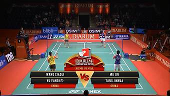 Wang Xiaoli/ Yu Yang (F) (CHINA) VS Ma Jin/ Tang Jinhua (CHINA) Djarum Indonesia Open 2013