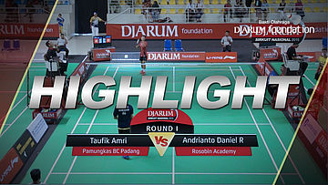 Taufik Amri (Pamungkas BC Padang) VS Andrianto Daniel R (Rosobin Academy)