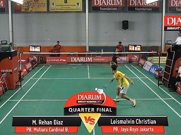 M. Rehan Diaz (PB. Mutiara Cardinal Bandung) VS Loismalvin Christian (PB. Jaya Raya Jakarta)