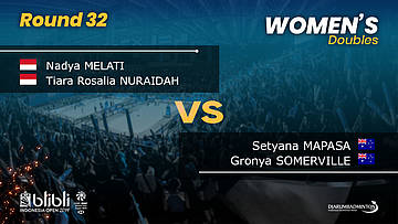 Round 32 | WD | MAPASA / SOMERVILLE (AUS) vs MELATI / NURAIDAH (INA) | Blibli Indonesia Open 2019