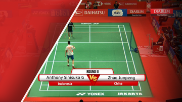 Anthony Sinisuka Ginting (Indonesia) VS Zhao Junpeng (China)