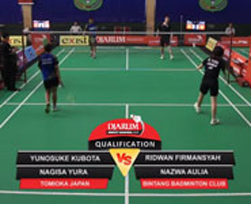 Yunosuke K/Nagisa Y (Tomioka Japan) VS Ridwan F/Nazwa A (Bintang Badminton Club)