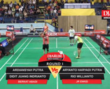 Ardiansyah P/Didit J (Berkat Abadi) VS Aryanto H/Rio W (JR ENKEI)