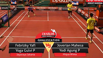 Febrizky Yafi/Yoga Gulvi P (JAYA RAYA JAKARTA) VS Joverian Mahesa Akni/Yodi Agung Pambudi (HI QUA WIMA)