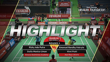 Emanuel Randhy Febryto/Virni Putri (Jaya Raya Jakarta) VS Rizky Ade Putra/Stella Monica Liman (Dimensi Badminton Academy)