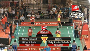 Clinton Hendrik K/M Rian Ardianto (PB Jaya Raya) VS Hantoro/Ricky Alverino Sidharta (PB Djarum)