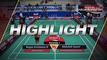 Bagas Kristianto Nugroho (Djarum Kudus( VS Abdullah Syami (Sarwendah Badminton Club)