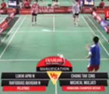 Lukhi Apri/Rafiddias Akhdan (Pelatnas) VS Chang T C/Micheal Muljati (Hongkong/PB Shamrock Medan)