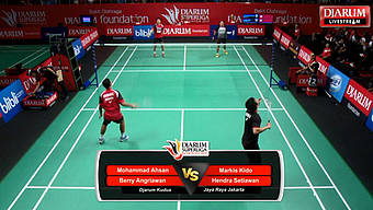 Mohammad Ahsan/Berry A (Djarum Kudus) VS Markis Kido/Hendra Setiawan (Jaya Raya Jakarta)
