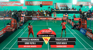 Gabriella Moningka/Virny Putri (Jaya Raya Jakarta) VS Thalia Clara/Tutut Novi (Djarum Kudus)