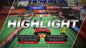 M. Alfian Hasyim/Gity Gabriel Rambing (Djarum Kudus) VS Muliadi Rizka Saputra/Elok Machsunnah (Pratama Badminton Academy)
