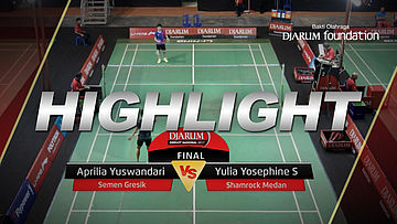 Aprilia Yuswandari (Semen Gresik) VS Yulia Yosephine S (Shamrock Medan)