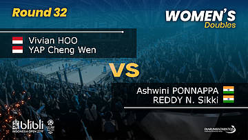 Round 32 | WD | HOO / YAP (MAS) vs PONNAPPA / REDDY (IND) | Blibli Indonesia Open 2019
