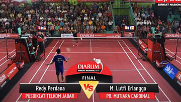 M. Lutfi Erlangga (PB. MUTIARA CARDINAL BANDUNG) VS Redy Perdana (PUSDIKLAT TELKOM JABAR)