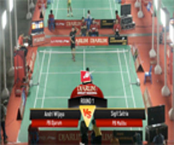 Andri Wijaya (PB DJARUM) VS Sigit Satria (PB MALIBU) Djarum Sirkuit Nasional Sumatera Open 2013.