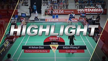 Gatjra Piliang F (Exist Jakarta) VS M Rehan Diaz (Mutiara Cardinal Bandung)