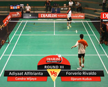 Adiyaat Alfitrianta (Candra Wijaya) VS Forverio Rivaldo (Djarum Kudus)