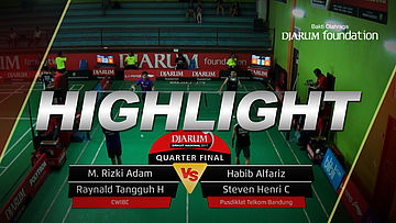 M Rizki Adam/Raynald Tangguh H (CWIBC) VS Habib Alfariz/Steven Henri C (Pusdiklat Telkom Bandung)