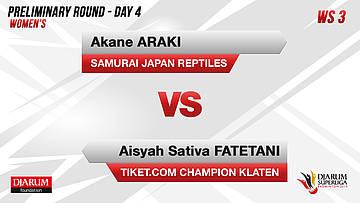 WS3 | AKANE IRAKI (SAMURAI JAPAN REPTILES) VS AISYAH SATIVA FATETANI (TIKET.COM CHAMPION KLATEN)
