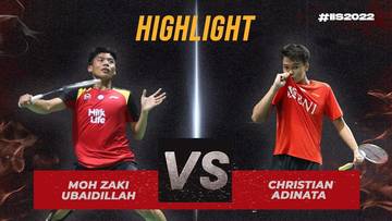 Highlight Match - MOH ZAKI UBAIDILLAH (INA) vs CHRISTIAN ADINATA (INA) | R16