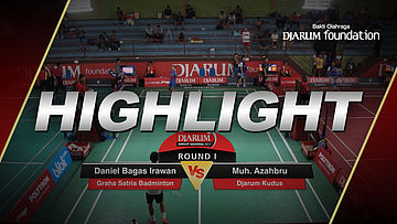 Muh. Azahbru B Kasra (Djarum Kudus) VS Daniel Bagas Irawan (Graha Satria Badminton Lamongan)