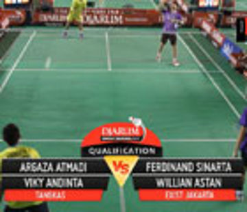 Argaza Atmadi/Viky Andita (PB Tangkas) VS Ferdinand Sinarta/Willian Astan (PB Exist Jakarta)